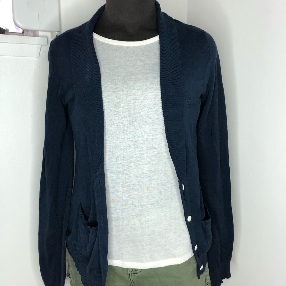 Obey Cardigan Navy Size Small